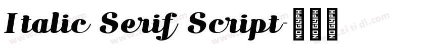 Italic Serif Script字体转换